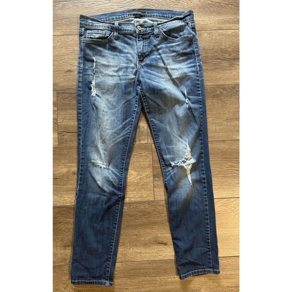 Flying Monkey Distressed Ripped Mid Rise‎ Jeans Size 27 (MEASURING 30) - Picture 1 of 7